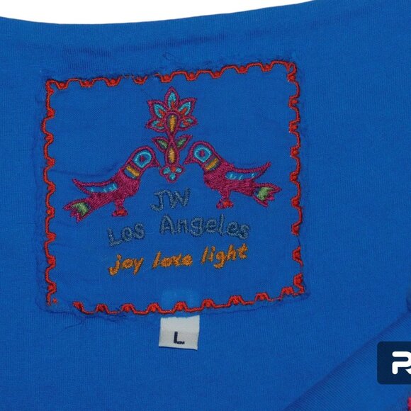 Johnny Was JW Los Angeles Embroidered Butterfly & Flowers Maxi Dress Size Large - Picture 11 of 12